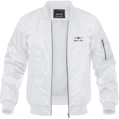 Men's Hispano Suiza Logo Lightweight Bomber Jacket Windbreaker Softshell Varsity Jacket Coat
