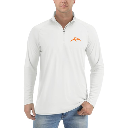 Men's ArcelorMittal Symbol Lightweight Quarter-Zip Athletic Shirt Long Sleeve Performance Wear