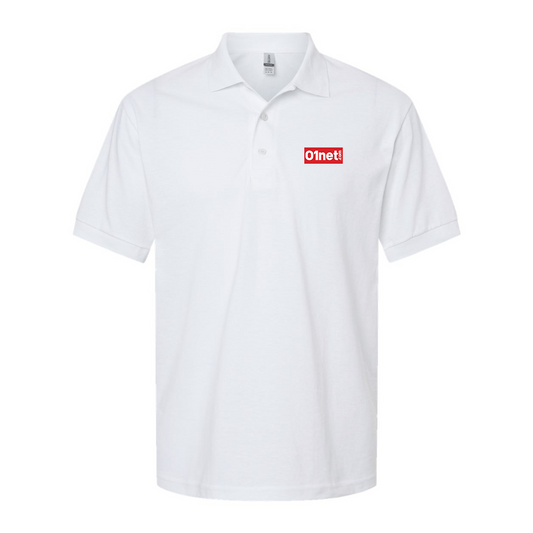 Men's  01net Logo Gildan Dry Blend Jersey Polo