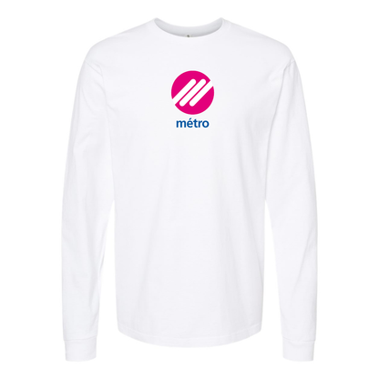 Men's Lausanne Métro Logo  Cotton Long Sleeve T-Shirt