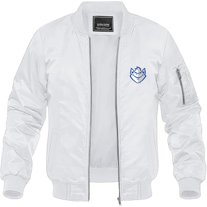 Men's Saint Louis Billikens Logo Lightweight Bomber Jacket Windbreaker Softshell Varsity Jacket Coat