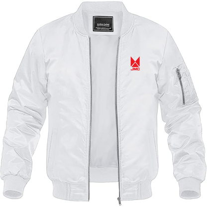 Men's Jiangling Motors Corporation Logo Lightweight Bomber Jacket Windbreaker Softshell Varsity Jacket Coat