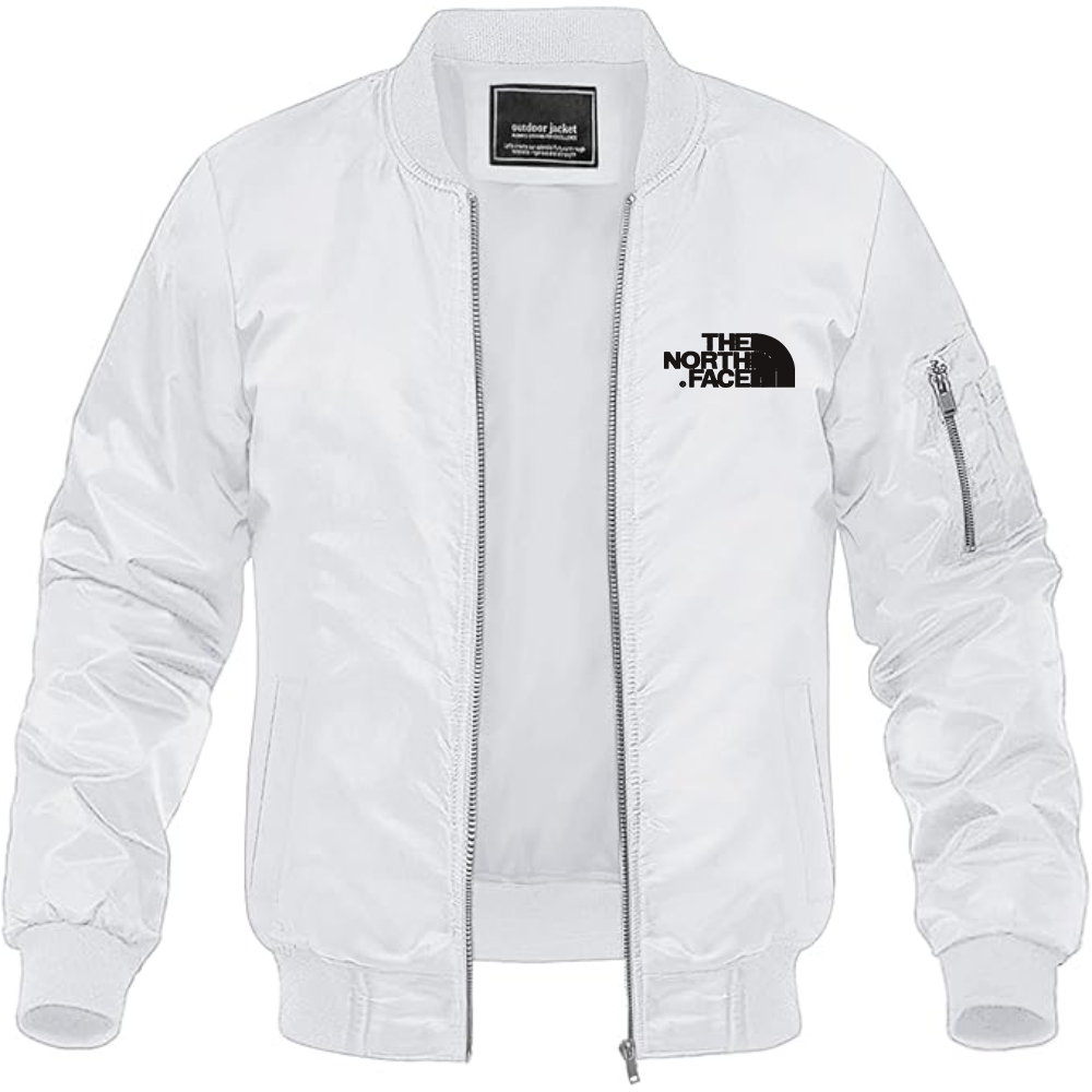 Men's The North Face Black Logo white Lightweight Bomber Jacket Windbreaker Softshell Varsity Jacket Coat