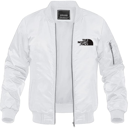 Men's The North Face Black Logo white Lightweight Bomber Jacket Windbreaker Softshell Varsity Jacket Coat