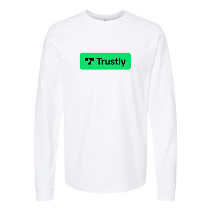 Youth Trustly Horizontal Logo Cotton Long Sleeve T-Shirt