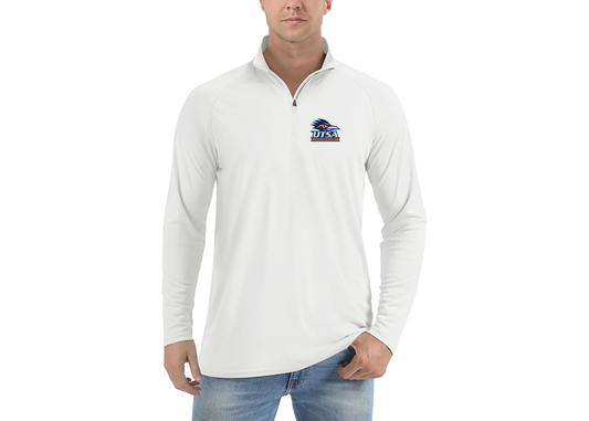 Men's Texas SA Roadrunners Lightweight Quarter-Zip Athletic Shirt Long Sleeve Performance Wear