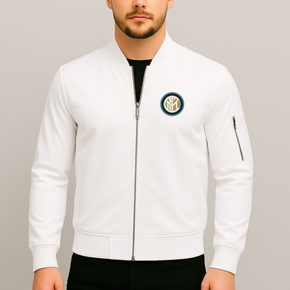 Men's Inter Milan Soccer Lightweight Bomber Jacket - White