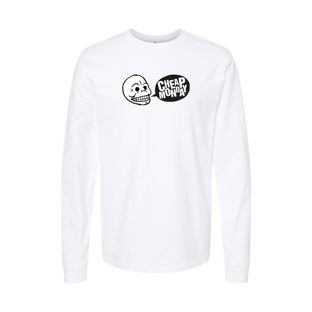 Youth Cheap Monday Logo Cotton Long Sleeve T-Shirt
