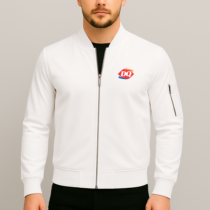 Men's DQ Dairy Queen Lightweight Bomber Jacket - White
