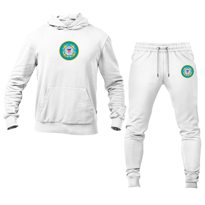 Men's Coast Guard Logo Hoodie Joggers Set