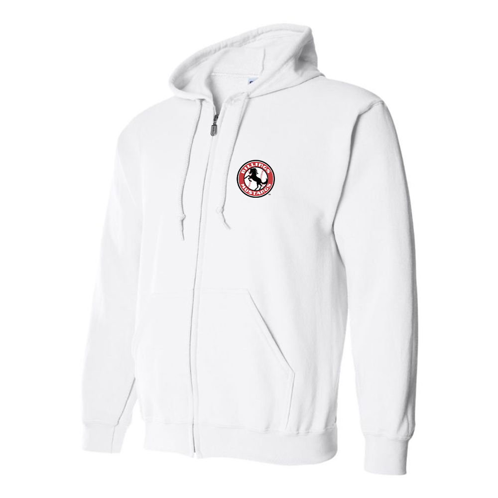 Men's Billings Mustangs Logo Zipper Hoodie