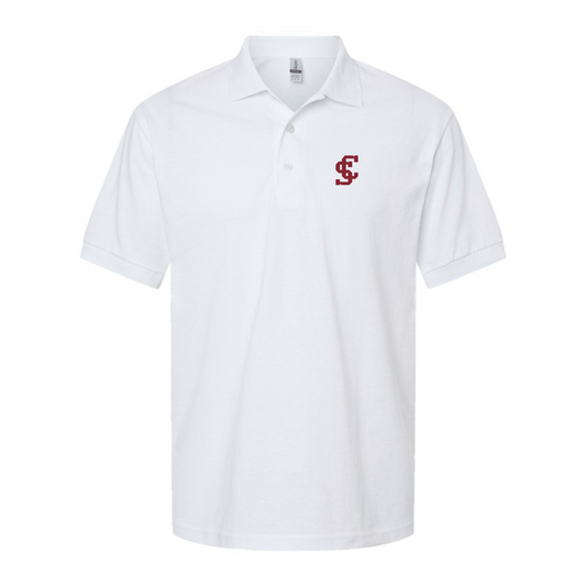 Men's Santa Clara Broncos Logo Gildan Dry Blend Jersey Polo