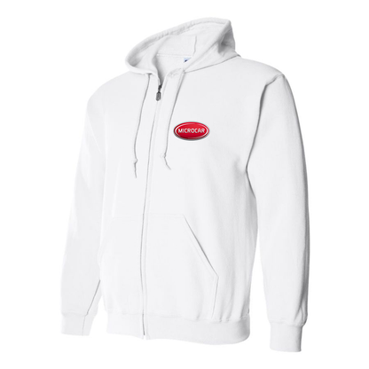 Men's Microcar Logo Zipper Hoodie
