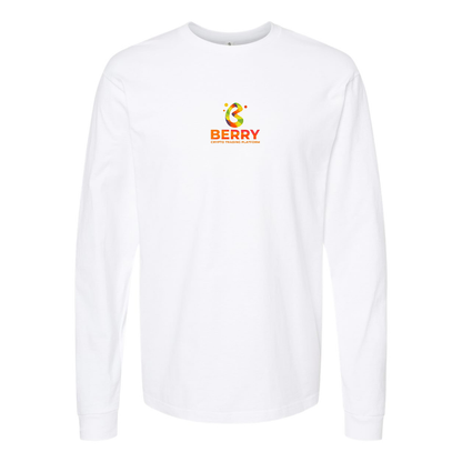 Men's Berry Logo Cotton Long Sleeve T-Shirt
