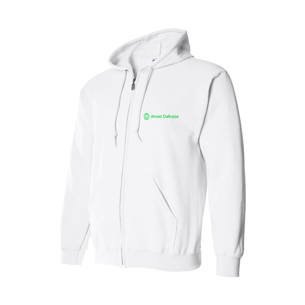 Men's Ahold Delhaize Vertical Logo  Zipper Hoodie