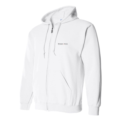 Men's Simple Dress Logo Zipper Hoodie