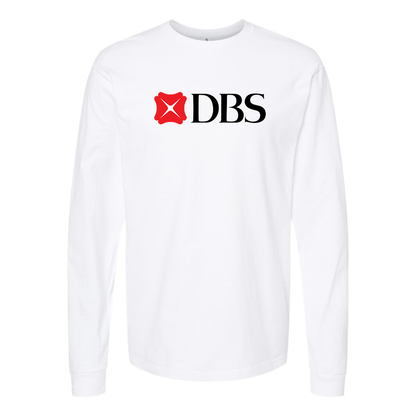 Men's DBS Bank Logo Cotton Long Sleeve T-Shirt