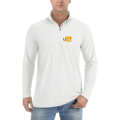 Men's Ubuy Logo Lightweight Quarter-Zip Athletic Shirt Long Sleeve Performance Wear