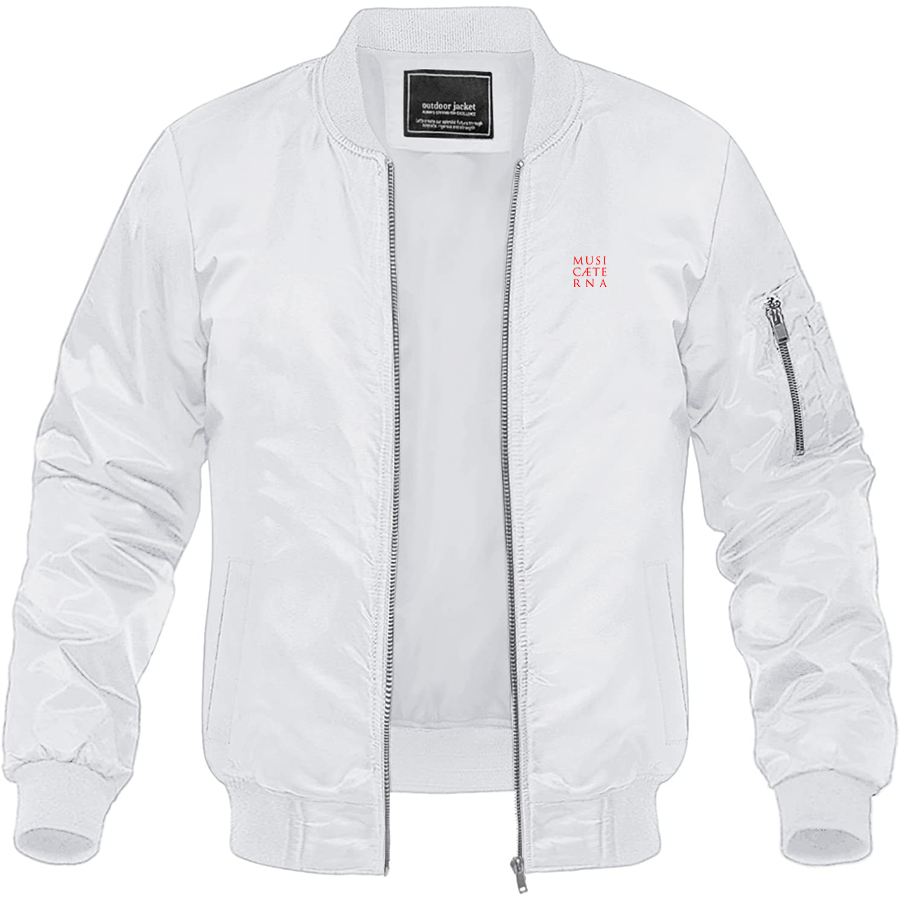 Men's Music Aeterna  Logo Lightweight Bomber Jacket Windbreaker Softshell Varsity Jacket Coat