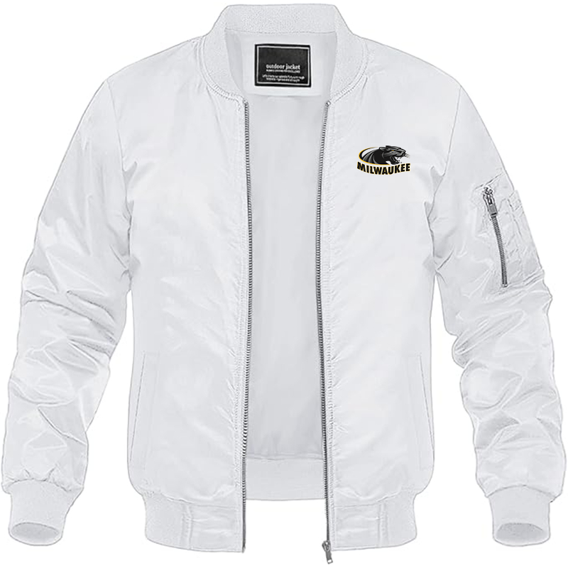 Men's Wisconsin Milwaukee Panthers Lightweight Bomber Jacket - White