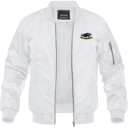 Men's Wisconsin Milwaukee Panthers Lightweight Bomber Jacket - White