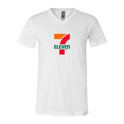 7 Eleven Logo BELLA  CANVAS - Jersey V-Neck T-Shirt