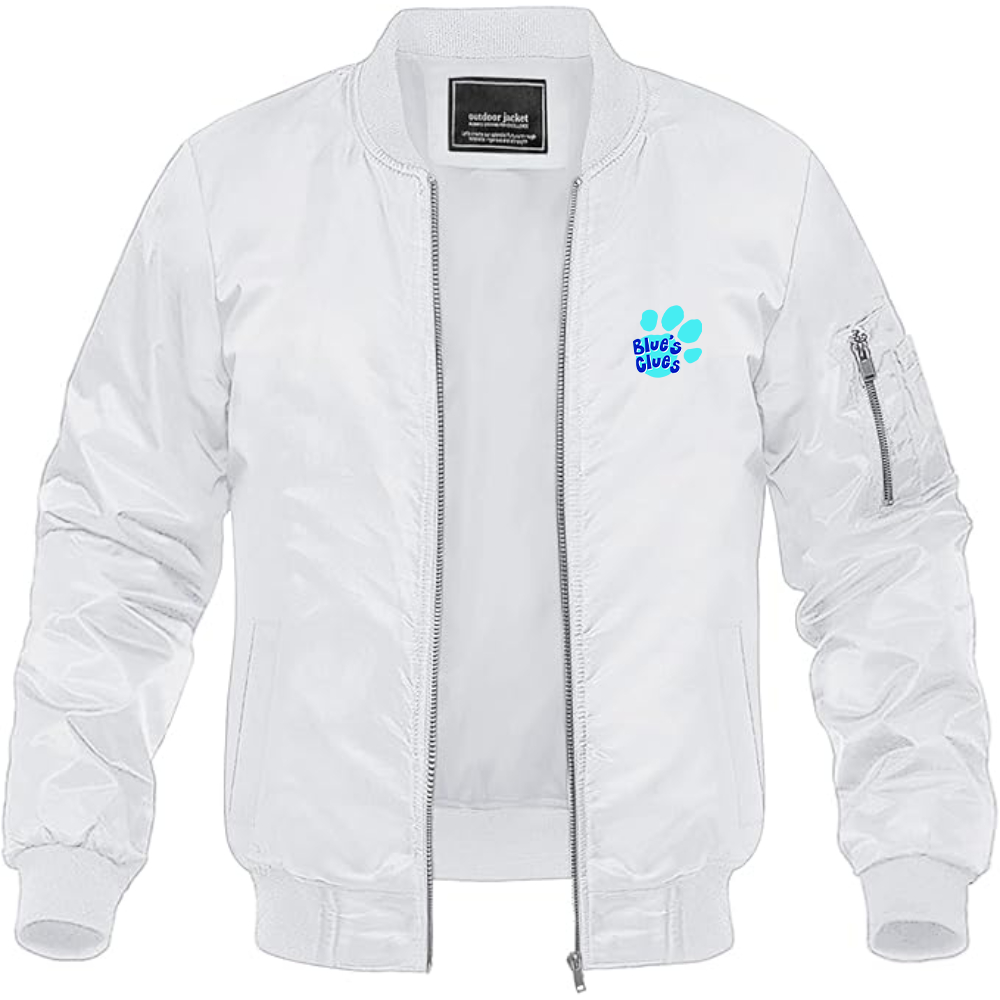 Men's Blues Clues Logo Lightweight Bomber Jacket Windbreaker Softshell Varsity Jacket Coat