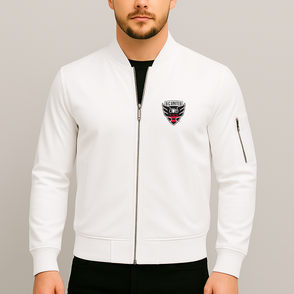 Men's D.C. United FC Lightweight Bomber Jacket - White