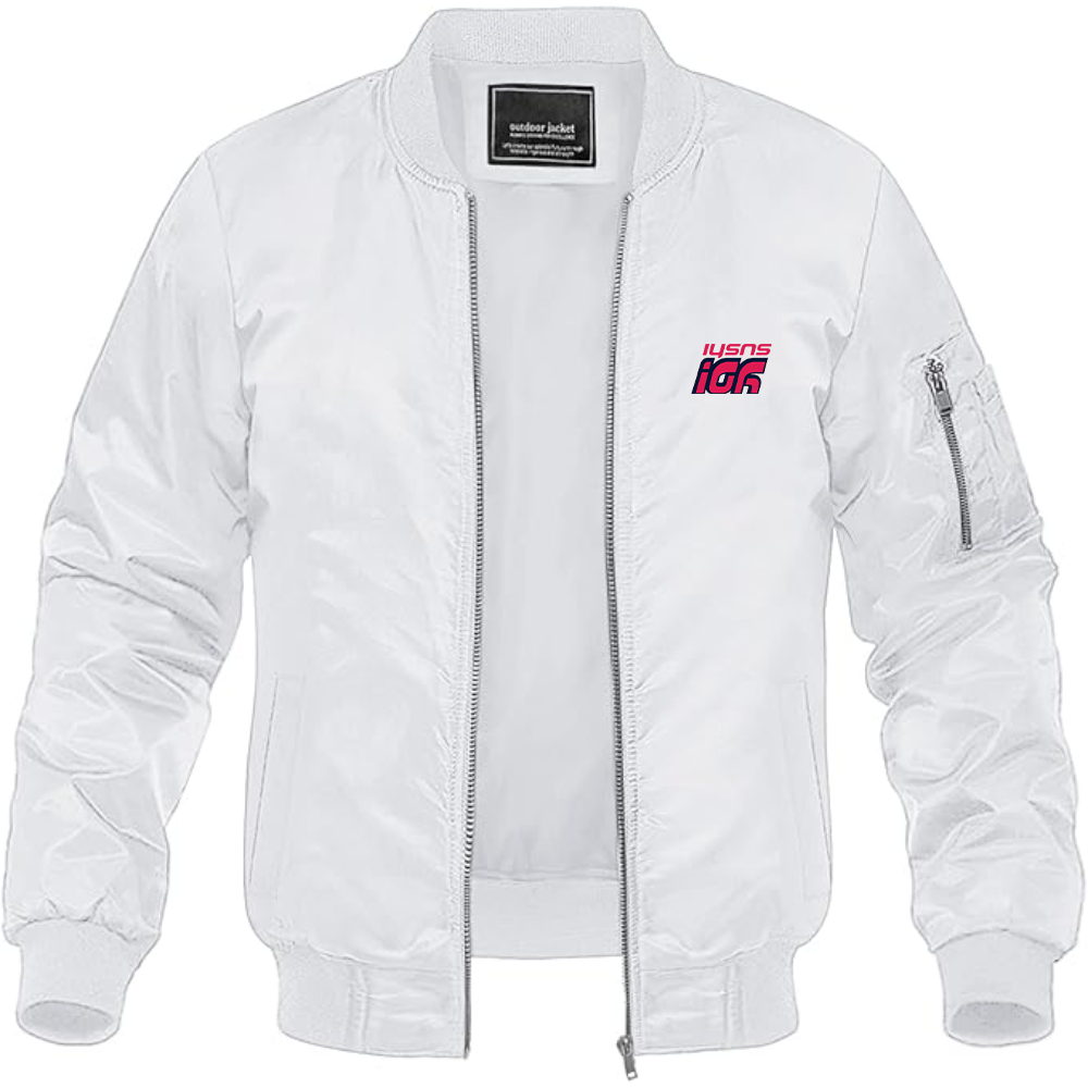 Men's Yo Sushi Logo Lightweight Bomber Jacket Windbreaker Softshell Varsity Jacket Coat