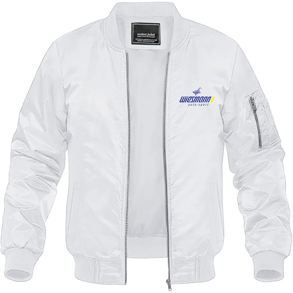 Men's Wiesmann Logo Lightweight Bomber Jacket Windbreaker Softshell Varsity Jacket Coat