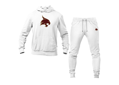 Men's Texas State Bobcats Hoodie Joggers Set