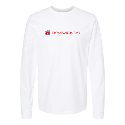 Men's Davivienda Logo Cotton Long Sleeve T-Shirt