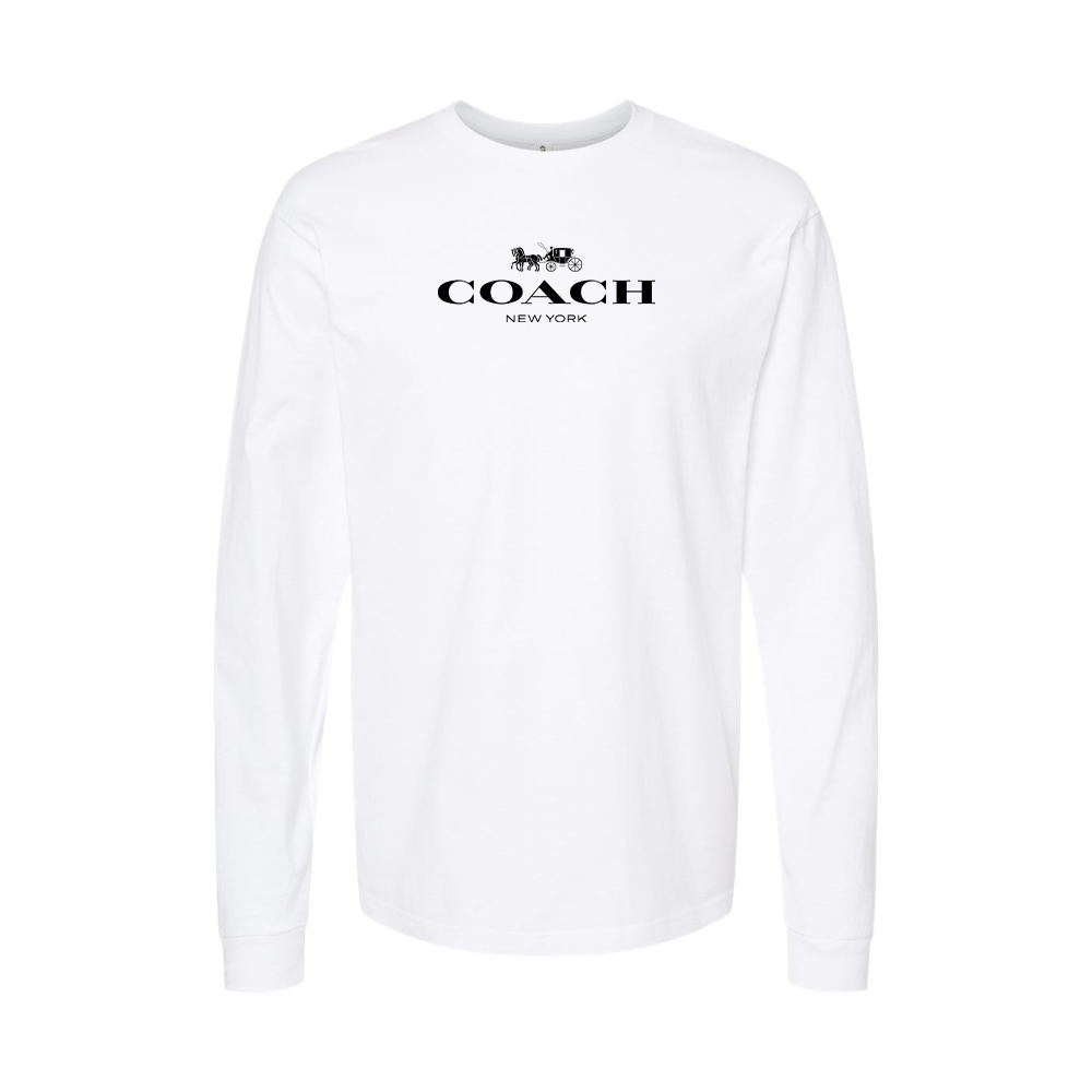 Men's Coach Logo Long Sleeve T-Shirt
