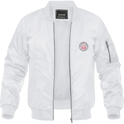 Men's AFC Bournemouth Soccer Logo Lightweight Bomber Jacket Windbreaker Softshell Varsity Jacket Coat
