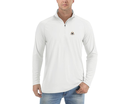 Men’s Hansa Logo Lightweight Quarter-Zip Athletic Shirt Long Sleeve Performance Wear