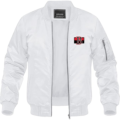 Men's Belleville Senators Logo Lightweight Bomber Jacket Windbreaker Softshell Varsity Jacket Coat