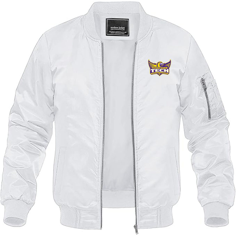 Men's Tennessee Tech Golden Eagles Lightweight Bomber Jacket - White