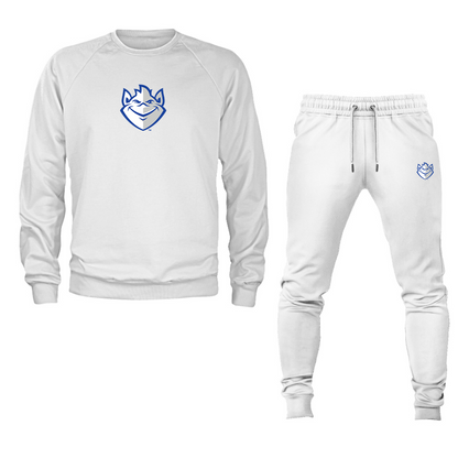 Men's Saint Louis Billikens Logo Crewneck Sweatshirt Joggers Suit