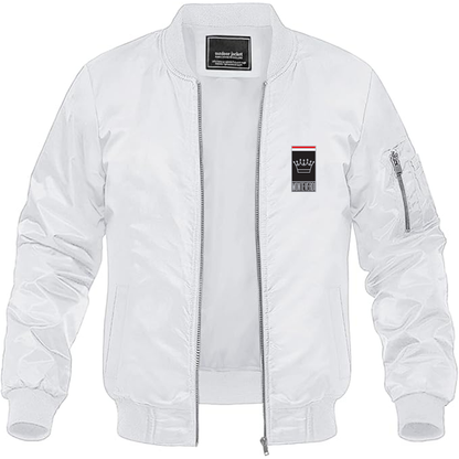 Men's Monteverdi Logo Lightweight Bomber Jacket Windbreaker Softshell Varsity Jacket Coat