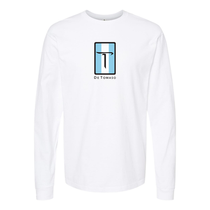 Men's De Tomaso Logo Cotton Long Sleeve T-Shirt