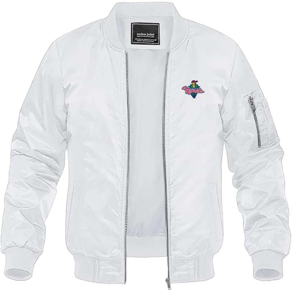 Men's  Cedar Rapids Kernels  Logo Lightweight Bomber Jacket Windbreaker Softshell Varsity Jacket Coat