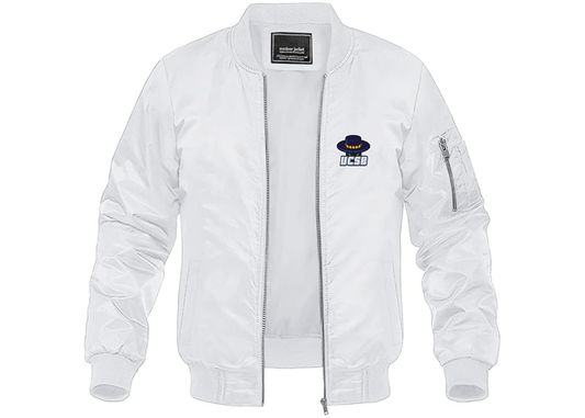 Men's UCSB Gauchos Lightweight Bomber Jacket Windbreaker Softshell Varsity Jacket Coat