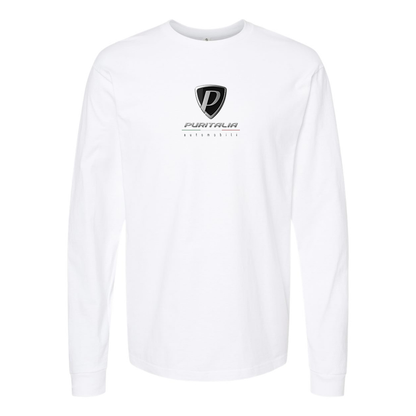 Men's Puritalia Automobili Logo Cotton Long Sleeve T-Shirt