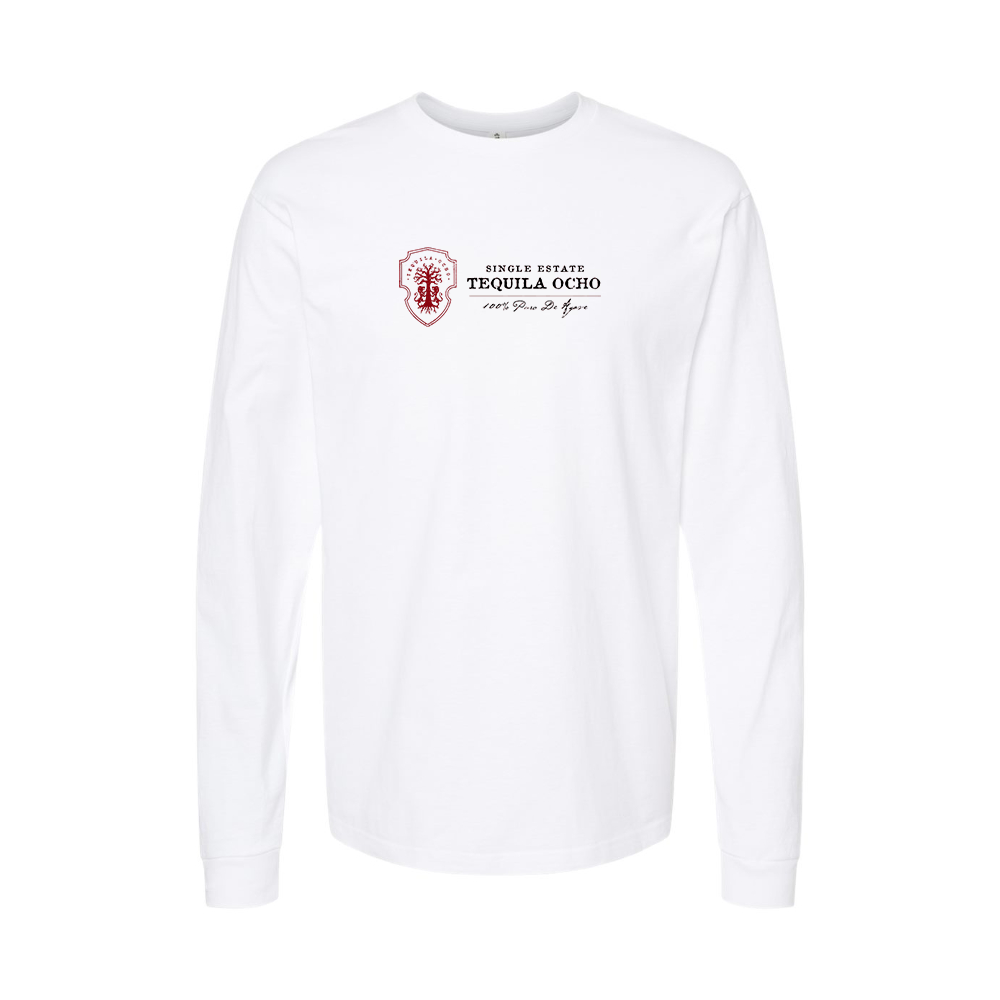 Youth Tequila Ocho Logo Cotton Long Sleeve T-Shirt