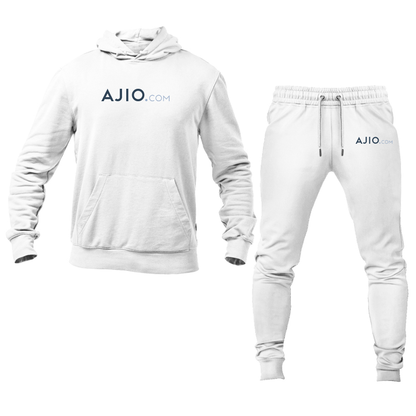 Men's Ajio Logo Hoodie Joggers Set