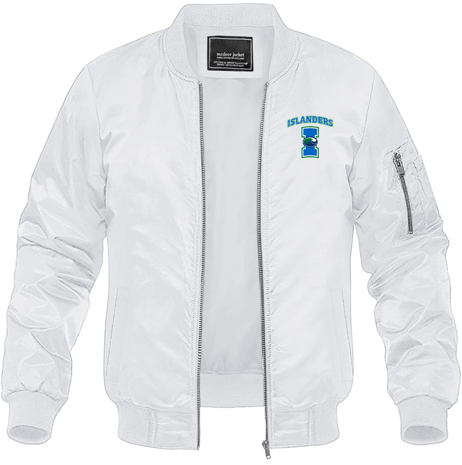 Men's Texas AM CC Islanders Lightweight Bomber Jacket - White
