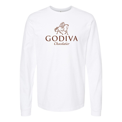 Men's Godiva Logo Cotton Long Sleeve T-Shirt
