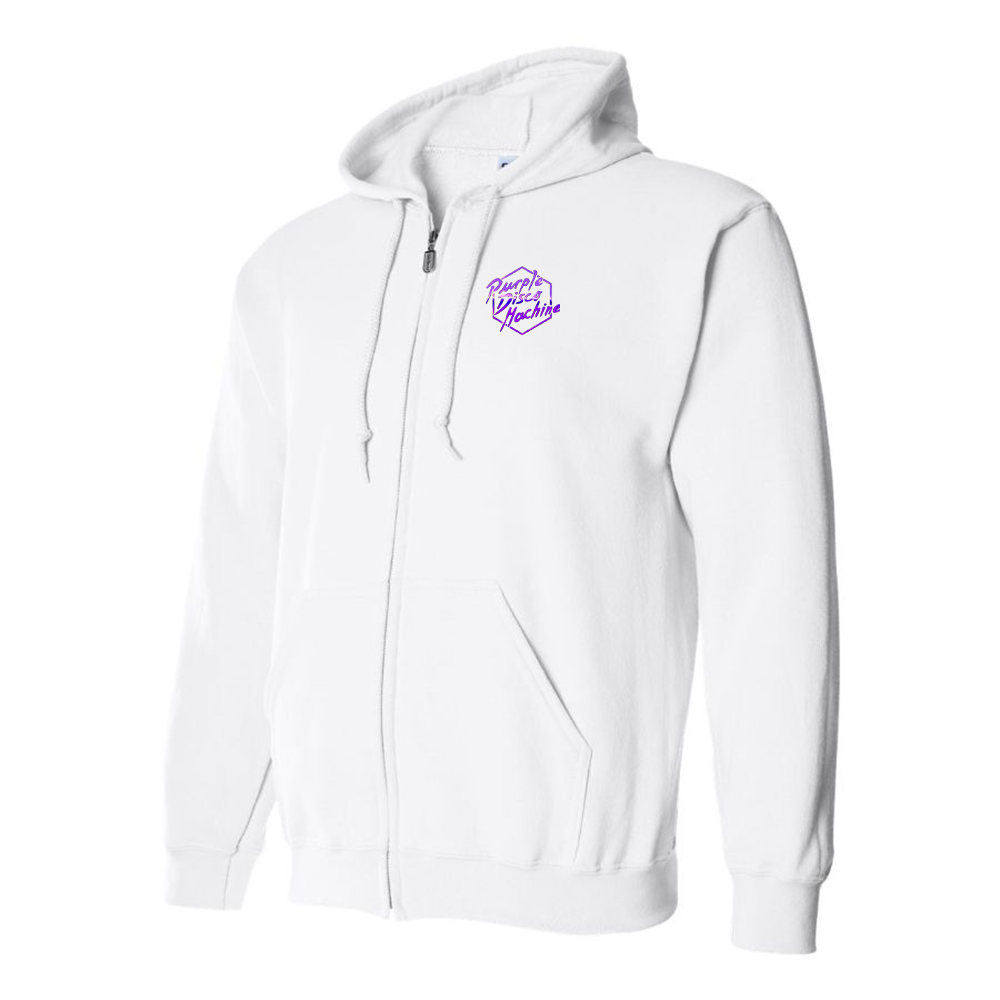 Men's Purple Disco Machine Zipper Hoodie