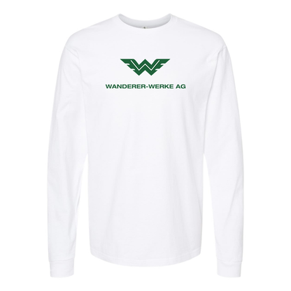 Men's Wanderer Werke Logo  Cotton Long Sleeve T-Shirt