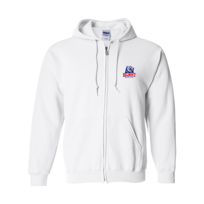 Men's  Belmont Bruins   Gildan  Heavy Blend Full Zip Hooded Sweatshirt